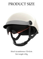 DUNISO 3C Certified Electric Vehicle Helmet，Summer Motorbike Half helmet with Sun-Protection Short Goggles，Safe and Comfortable，Breathable, Sturdy and Durable，Unisex，White - Image 2