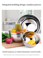 DUNISO Mixing Bowls with Lids Set of 5, Stainless Steel Black Mixing Bowls Metal Nesting Bowls with Airtight Lids for Cooking, Baking, Serving, Storage - Size 0.7/1/1.5/3/4.5QT - Dishwasher Safe - Image 3