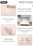 DUNISO Disposable Elastic Dustproof Film Plastic Sofa Couch Cover, Waterproof & Dustproof Plastic Bed , Sofa Bed Couch Furniture Protector Cover Shelter for Moving Protection and Long Term Storage - Image 5
