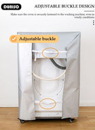 DUNISO Washing Machine Cover, Full-automatic Roller Washing Machine Cover with Zipper, Waterproof Sunscreen and Dustproof Protection Cover for Most Front Load Washer and Dryer - Image 5
