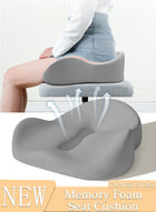 DUNISO Memory Foam Seat Cushion for Long Sitting,Chair Cushion for Sciatica and Lower Back Pain Relief, Comfortable Coccyx Cushion for Home Office Chair Pad, Car Seat, Wheelchair