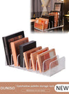 DUNISO Eyeshadow Palette Makeup Organizer 7-Section Divided Acrylic Makeup Cosmetic Storage Organize Holder Display Stand Rack Desktop Transparent Shelf