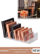 DUNISO Eyeshadow Palette Makeup Organizer 7-Section Divided Acrylic Makeup Cosmetic Storage Organize Holder Display Stand Rack Desktop Transparent Shelf