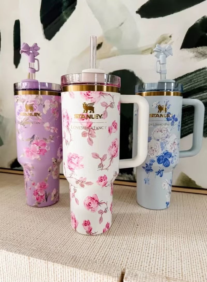 Stanley x LoveShackFancy Quencher 40OZ - Pink Rose