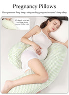 DUNISO Pregnancy Pillows for Sleeping，Pregnancy Pillow for Women，U Shaped Full Body Maternity Pillow with Detachable and Adjustable Pillow Cover Support for Back Legs Belly，Rosen Green - Image 5