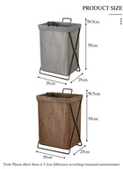 DUNISO 2 Pack Foldable Laundry Baskets With Stainless Steel Frame And Handle, Laundry Hamper Bag Washing Bin Clothes Bag Organizer Storage Wash Basket Hamper for Clothes Toys - Image 2