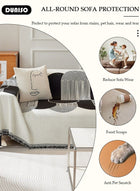 DUNISO 180*130cm Double Sided Chenille Sofa Cover, Washable Geometric Stylish Couch Cover,Tassel Pattern Sofa Cover,Four Seasons Washable Sofa Blanket, Couch Furniture Protector, Non Slip Sectional Sofa Slipcover(180*130cm) - Image 4