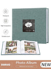 DUNISO 200 Pockets Photo Album with Writing Space and Front Window, Waterproof Linen Photo Album for 4 * 6 Inches photos, Portable Photo Album for Baby Travel Wedding Family
