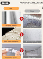 DUNISO Washing Machine Cover, Full-automatic Roller Washing Machine Cover with Zipper, Waterproof Sunscreen and Dustproof Protection Cover for Most Front Load Washer and Dryer - Image 3