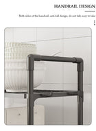 DUNISO 5 Tier Storage Shelf Unit, Large Capacity Shelves, Stable Kitchen Shelf Organizer, Storage Rack with Armrests, Removable Free Standing Rack with Hooks, Large Capacity Shelves, Shelving Unit for Laundry Room,Living Room,Garage,Pantry,Study Room - Image 5