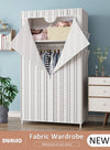 DUNISO Portable Clothes Closet with Side Pockets,Fabric Wardrobe for Hanging Clothes,Freestanding Garment Organizer with Sturdy Fabric Cover,Closet Clothes Organizer with Zipper for Bedroom, Cloakroom Sturdy and Easy Assemble