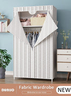 DUNISO Portable Clothes Closet with Side Pockets,Fabric Wardrobe for Hanging Clothes,Freestanding Garment Organizer with Sturdy Fabric Cover,Closet Clothes Organizer with Zipper for Bedroom, Cloakroom Sturdy and Easy Assemble