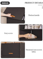 DUNISO 9 Tier Shoe Rack, Dust-proof Shoe Storage Cabinet with Doors, Expandable Stackable Shoe Shelf, Portable Shoe Storage Cabinet for Shoes, Boots, Slippers, Freestanding Shoe Organizer for Entryway Porch Bedroom Garages - Image 2