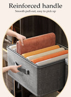 DUNISO 2PCS Large Storage Bags, Washable Clothes Storage Bins with Zip Lid, Foldable Closet Organizers Storage Containers with Durable Handles Thick Fabric Storage Box for Blanket Comforter Clothing Bedding (40*30*21) - Image 5