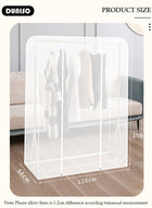 DUNISO Hanging Garment Bag, Large Closet Clothing Protector, Dust-proof Wardrobe Garment Storage Bag, Coat Covers for Closet with Zipper for Suits, Shirts, Jackets, Long Dress - Image 4