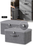 DUNISO 2 PCS Oversized Storage Box, Home Storage Box, Foldable Zipper Cover Cubic Storage Cabinet, Home Bedroom Office Storage Box