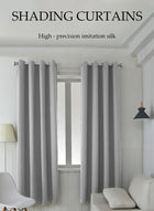 DUNISO 2 Pieces of Blackout curtains, household soundproof and heat insulating curtains，with perforated top, suitable for bedroom and living room, 132 * 240cm,grey - Image 2