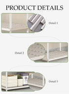 DUNISO Storage Shelf, 4-Layers Multifunctional Storage Rack Shelving Unit for Living Room, Bathroom, Balcony, Kitchen, Garden(White ) - Image 3