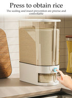 DUNISO Rice Dispenser, Large Dry Food Storage Container, Sealed Grain Dispenser Storage Box With Lid, Measuring Cup And Insect Repellent Box, Food Dispenser Kitchen, Store Rice, Beans, Grains, Small Dry Food, Suitable For Home Kitchen Food Storage Room - Image 4
