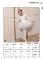 DUNISO Girls Ballet Dresses Leotards with Skirt Dance Dress Long sleeve Ballerina Tutu Outfit Cotton Dress Ballet Skirt Mini Skirt Princess Dresses Dance Wear Clothes for Little Girl - Image 3
