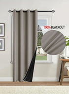 DUNISO 2 Panels Blackout Curtains for Bedroom, Thermal Insulated Room Darkening Curtains, Grommet Light Blocking Blackout Drapes for Living Room (Camel,132*241cm) - Image 3