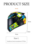 DUNISO Full face motorcycle helmet, lightweight crash resistant motorcycle helmet, all season cool riding helmet，cycling helmet with black lenses, breathable lining, suitable for both men and women，suitable for recreational activities such as cycling (L) - Image 2