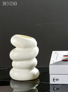 DUNISO Modern Irregularity Hollow Plastic Flower Vase White for Table Centerpiece Wedding Dining Living Room Office House Decoration - Image 5
