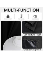 DUNISO 2 Panels Super Large Blackout Curtains (Black,132*241cm)Thermal Insulated Room Darkening Curtains, Grommet Light Blocking Blackout Drapes for Living Room - Image 5