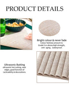 DUNISO 8-Piece Pvc Leather Placemat Set, Square Heat-Resistant And Non-Slip Table Mat, 30 x 45 Cm, Washable, Oil-Resistant, Suitable For Home, Restaurant, Cafe,Beige. - Image 4