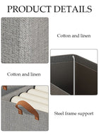 DUNISO 3pcs Wardrobe Clothes Organizer Foldable Closet Storage Organizer for Clothes Jeans Washable Closet Storage Boxes with Carrying Handles Cube Storage Bin for Home Bedroom Office - Image 3