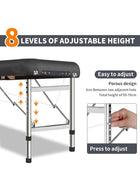 DUNISO Portable Massage Bed,Foldable Massage Tables,SPA Bed with Stainless Steel Fram,Strong Load-Bearing Capacity,Height Adjustable,for SPA Salon Tattoo Massage Therapeutic Treatment - Image 2