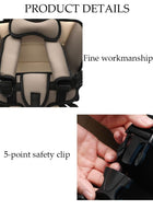 DUNISO Portable Child Car Safety Chair Safety Seat With Five-Point Belt For kids Children's Car Safety Seat Cushion for Driving Outdoor Traveling - Image 4