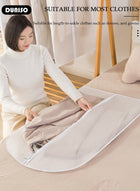 DUNISO 10 Pack Clear Garment Bags for Hanging Clothes with Full Zipper, Dust Proof Hanging Clothes Storage Bag Travel Hanging Garment Bags for Closet Storage, Suit Bags for Closet Storage and Travel 60*140cm - Image 5