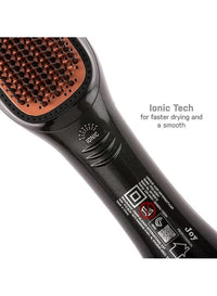 JOY PROFESSIONAL 2-in-1 Hair Styling Brush – Heated Straightening & Curling Comb with Fast Heating Ceramic Plates, Anti-Frizz Technology, Adjustable