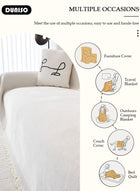 DUNISO Double Sided Chenille Sofa Cover, Stylish Sofa Cover, Line printing design, Chenille Material Double Sided Sofa Towel, Four Seasons Chenille Sofa Cover Available Both Sides(130*180 cm) - Image 3
