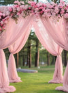 DUNISO Wedding Arch Draping Fabric, Wedding Drapery, Sheer Fabric for Draping, Chiffon Fabric Drapery Sheer Backdrop Curtains, Wedding Table Runner for Wedding Ceremony Party Reception Decorations Outdoor Holiday Decorations