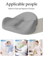 DUNISO Memory Foam Seat Cushion for Long Sitting,Chair Cushion for Sciatica and Lower Back Pain Relief, Comfortable Coccyx Cushion for Home Office Chair Pad, Car Seat, Wheelchair - Image 3