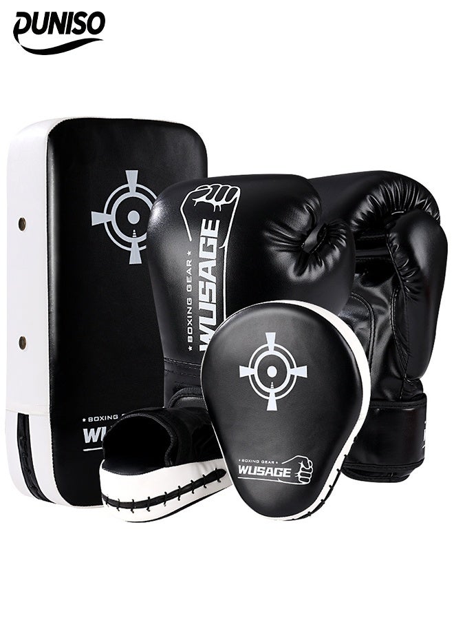DUNISO Boxing Gloves and Pads Set – Professional Training Kit with Foot & Hand Targets