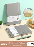 DUNISO Lined Journal Notebooks, A5 200 Pages Hardcover Journal Notebooks with Ribbon Bookmark and Pen Loop, Classic Transverse Line Notepad for Women Men Travel Business Work Office