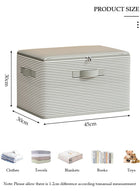 DUNISO 3 Pack Closet Storage Box with Zipper Lid, Dust Proof Attic Fabric Storage Box, Foldable Closet Storage Bins with Durable Handles, Wardrobe Clothes Organizer with Lid, Storage Basket for Seasonal Garment Organizer for Home, Closet, Office - Image 2