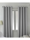 DUNISO 2 Pieces of Blackout curtains, household soundproof and heat insulating curtains，with perforated top, suitable for bedroom and living room, 132 * 240cm,grey