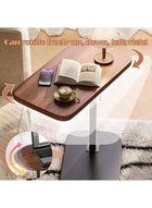 DUNISO C Shaped Side Table,Sofa Side Table, Adjustable Height C Shaped End Table,Oil Resistant Waterproof,for Bedroom Living Room Home Office Dorm,45cm to 80cm Height - Image 5