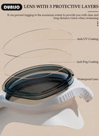 DUNISO Swim Goggles for Adults, Lens & Wide-Vision Swimming Goggles with Silicone Anti Fog Anti UV Waterproof Clear Vision Easy Adjust for Men Women Adults Teens - Image 3