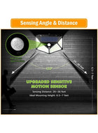 DUNISO 4 Pack Outdoor Solar Wall Lights，270° Wide Angle Led Solar Wall Lamp，Solar Motion Sensor Security Waterproof Outdoor Lights，Waterproof ，Mmoisture-proof，for Patio，Post，Step，Stair，Pathway，Yard，Black - Image 4