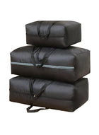 DUNISO 3 Pack Large Clothes Storage Bags | Moving Bags | Foldable Blanket Storage Bags for Organizing Bedroom, Closet, Comforter, Organization and Storage with Zip and Handle(Black) - Image 3