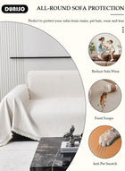 DUNISO Double Sided Chenille Sofa Cover, Stylish Sofa Cover, Line printing design, Chenille Material Double Sided Sofa Towel, Four Seasons Chenille Sofa Cover Available Both Sides(130*180 cm) - Image 2