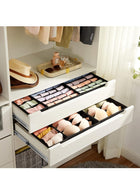 DUNISO Underwear Organiser, Set Of 8, Drawer Organiser, Foldable, Wardrobe Storage Box, Closet, Fabric Boxes Storage, Suitablde For Underwear, Socks, Ties (Black) - Image 4
