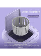 DUNISO Portable Foldable Washing Machine，Turbine Washing Machine with Drain Basket，Half Automatic Mini Household Foldable Bucket Washer with Blue Light Sterilization and 3 Modes Deep Cleaning，Suitable for Travelling, Camping, Apartment Dorm - Image 3