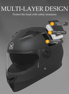DUNISO Full Face Motorcycle Helmet, Lightweight Crash Resistant Motorcycle Helmet, All Season Cool Racing Helmet，Equipped With Dual Lenses,Anti Seismic And Anti Drop, Comfortable And Breathable, Suitable For Both Men And Women - Image 5