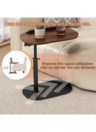 DUNISO C Shaped Side Table,Sofa Side Table, Adjustable Height C Shaped End Table,Oil Resistant Waterproof,for Bedroom Living Room Home Office Dorm,45cm to 80cm Height - Image 3